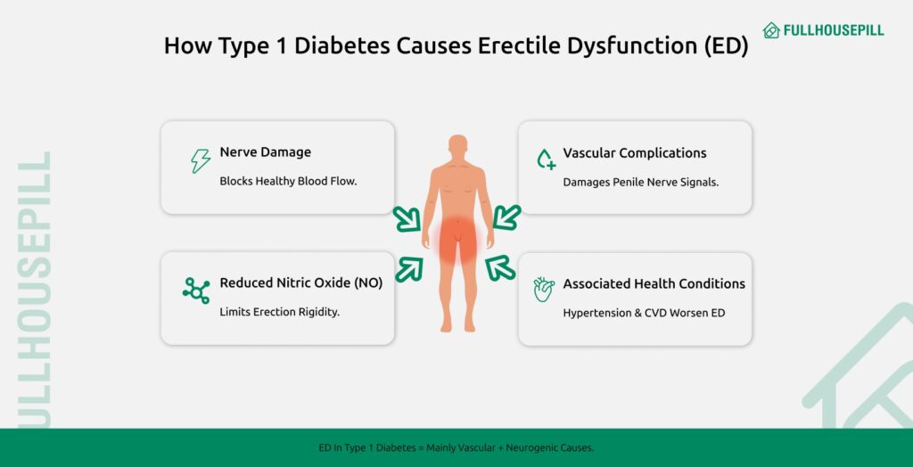 How Type 1 Diabetes Causes Erectile Dysfunction ED 1640x84 1
